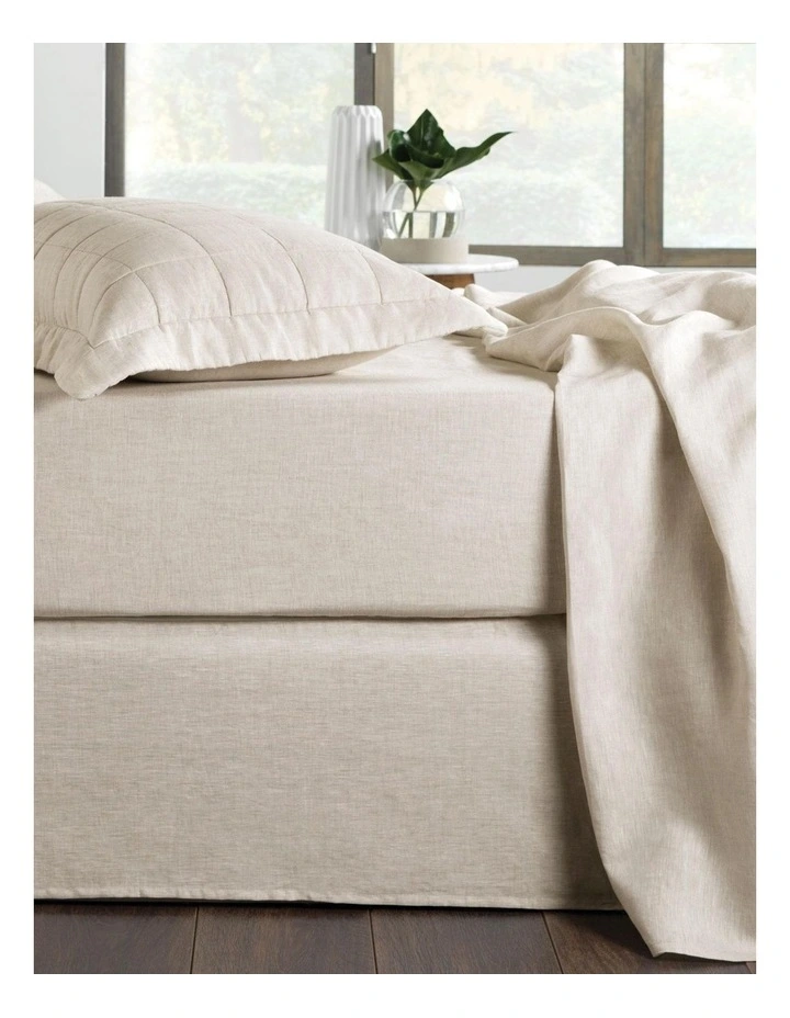 Abbotson Bedskirt In Flax 1 Abbotson Bedskirt In Flax