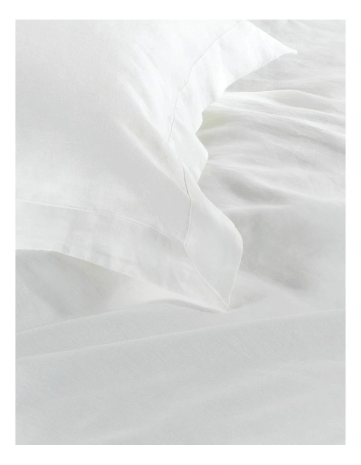 Abbotson Fitted Sheet In White 2 Abbotson Fitted Sheet In White - Image 2