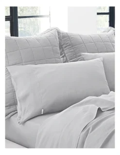 Abbotson Fitted Sheet In Silver