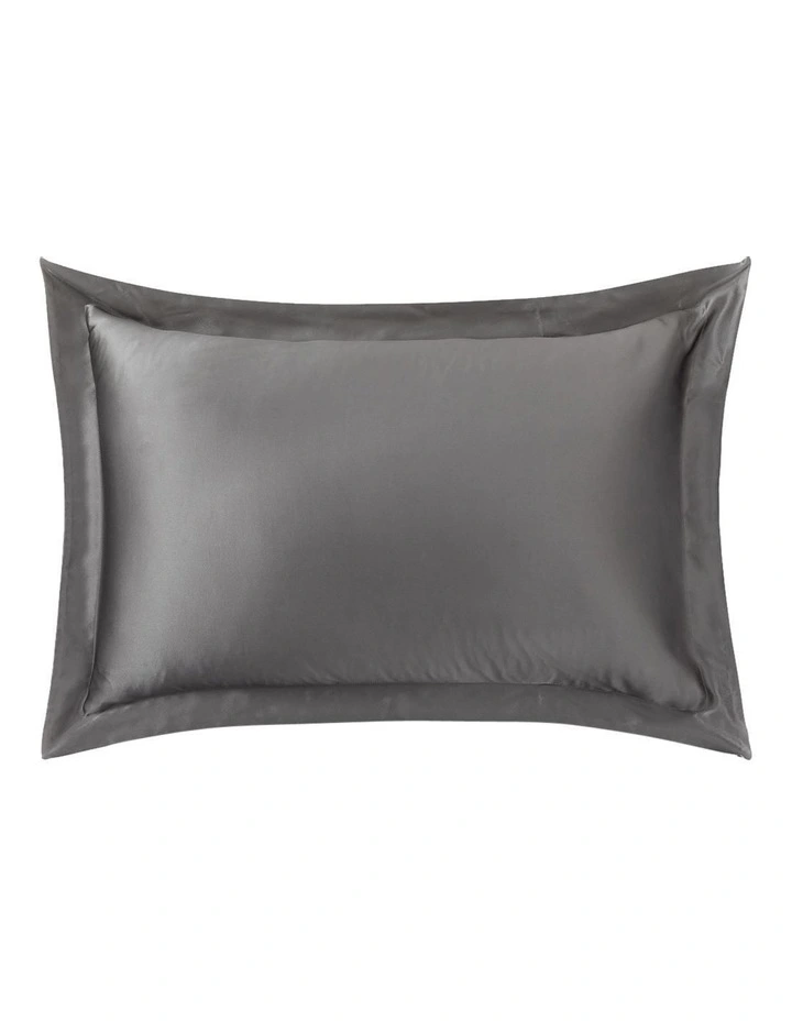 Lanham Silk Tailored Pillowcase In Flint 1 Lanham Silk Tailored Pillowcase In Flint
