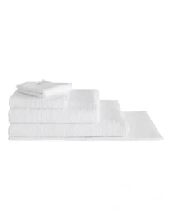 Living Textures Towel Range In White