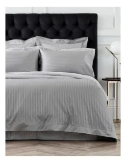 Millennia 1200TC Tailored Quilt Cover In Silver Grey