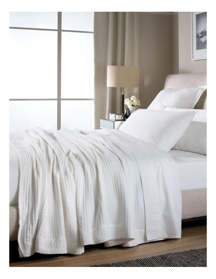 Ultrasoft Cotton Blanket In Snow 2 Ultrasoft Cotton Blanket In Snow - Image 2