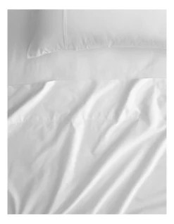 Egyptian Cotton Twill 500TC Fitted Sheet In Snow