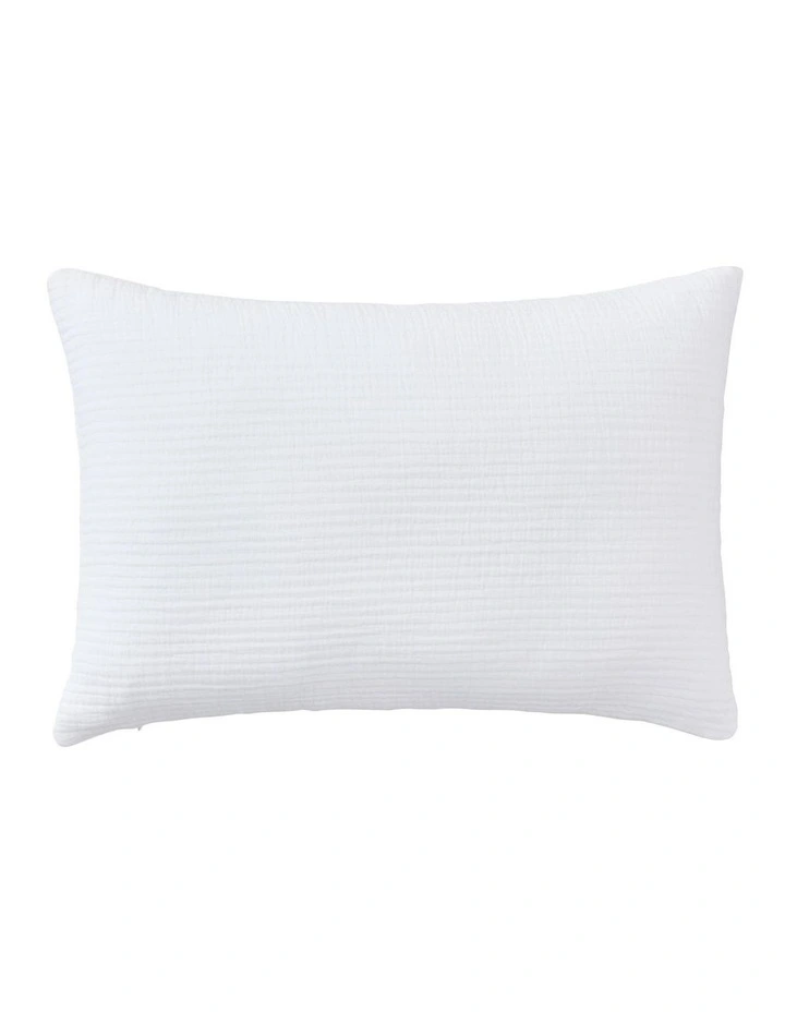 Naville Rectangle Cushion In White 2 Naville Rectangle Cushion In White - Image 2