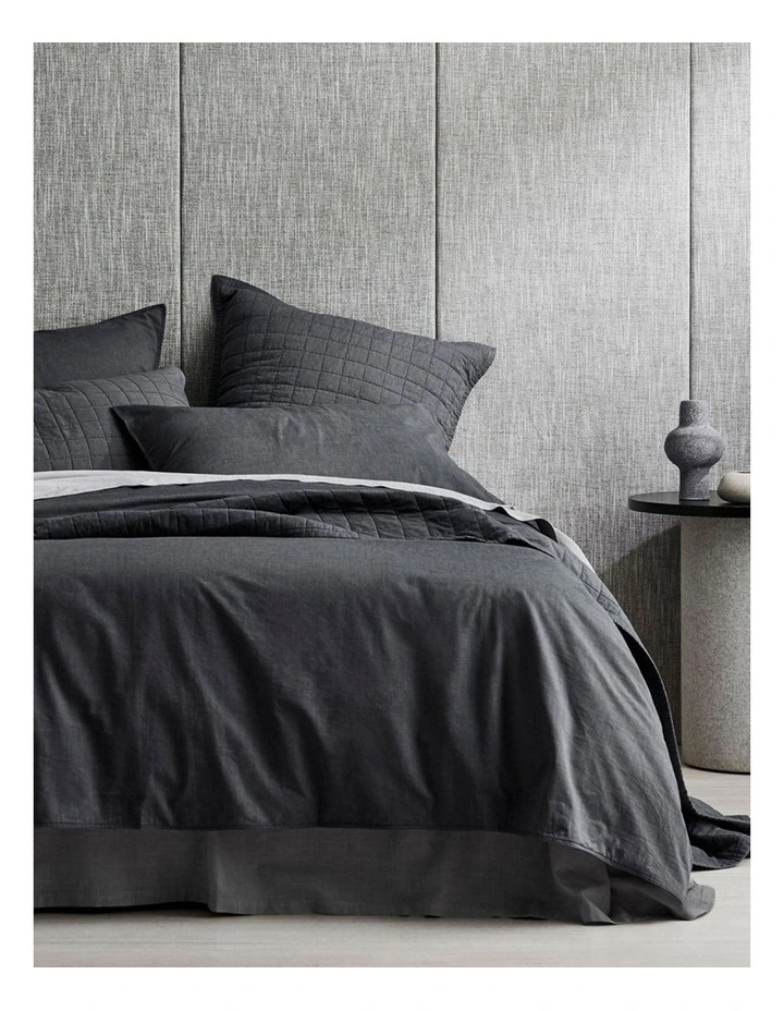 Reilly Bedcover In Grey 1 Reilly Bedcover In Grey
