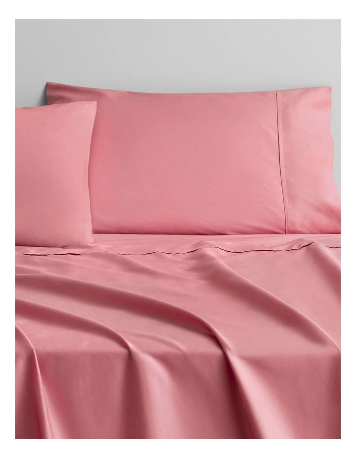 Organic Cotton 400Tc Sateen Sheet Set In Pink Ginger 1 Organic Cotton 400Tc Sateen Sheet Set In Pink Ginger