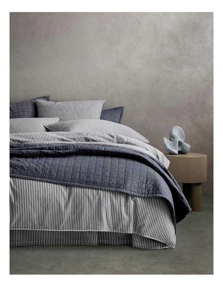 Reilly Stripe Quilt Cover Set In Atlantic 1 Reilly Stripe Quilt Cover Set In Atlantic
