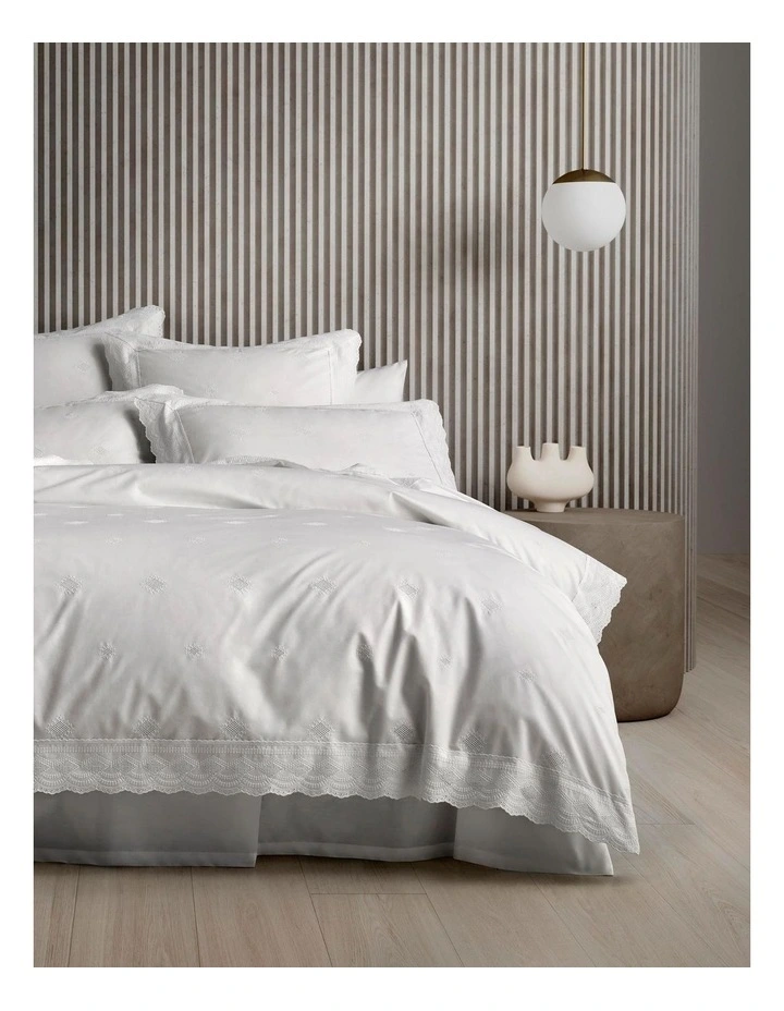 Mansfield Bed Linen Collection In White 1 Mansfield Bed Linen Collection In White