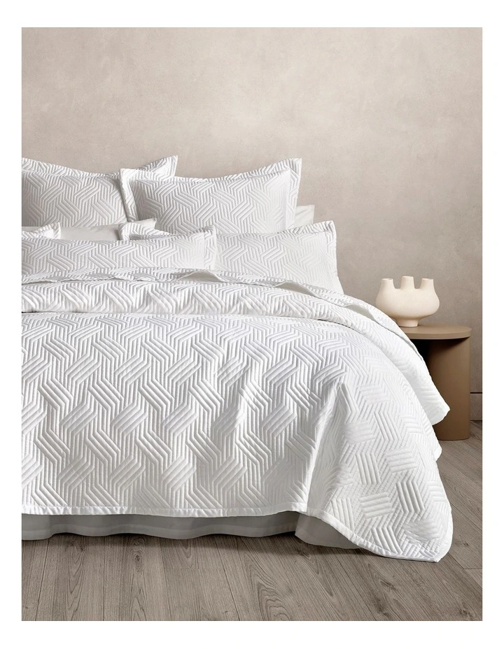 Martella Bed Cover Collection In White 1 Martella Bed Cover Collection In White