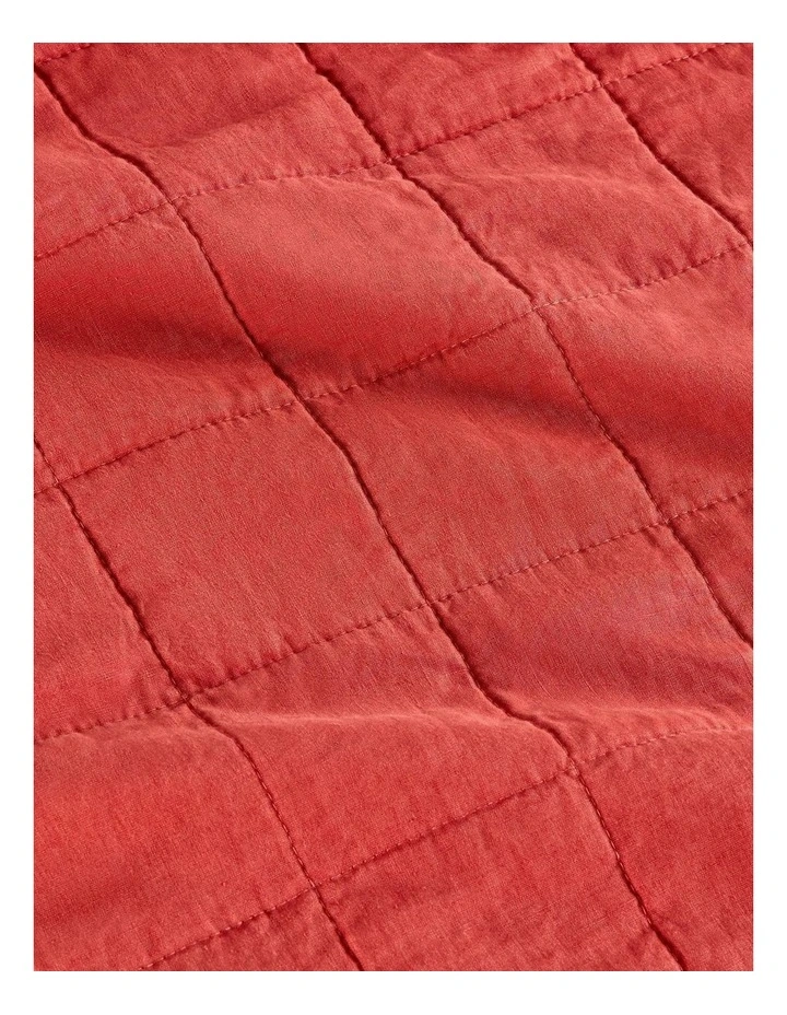 Abbotson Bedcover In Washed Red 2 Abbotson Bedcover In Washed Red - Image 2