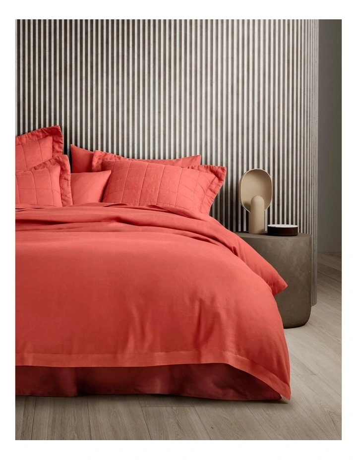 Abbotson Tailored Quilt Cover In Washed Red 1 Abbotson Tailored Quilt Cover In Washed Red