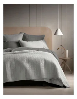 Reilly Bedcover In Soft Grey