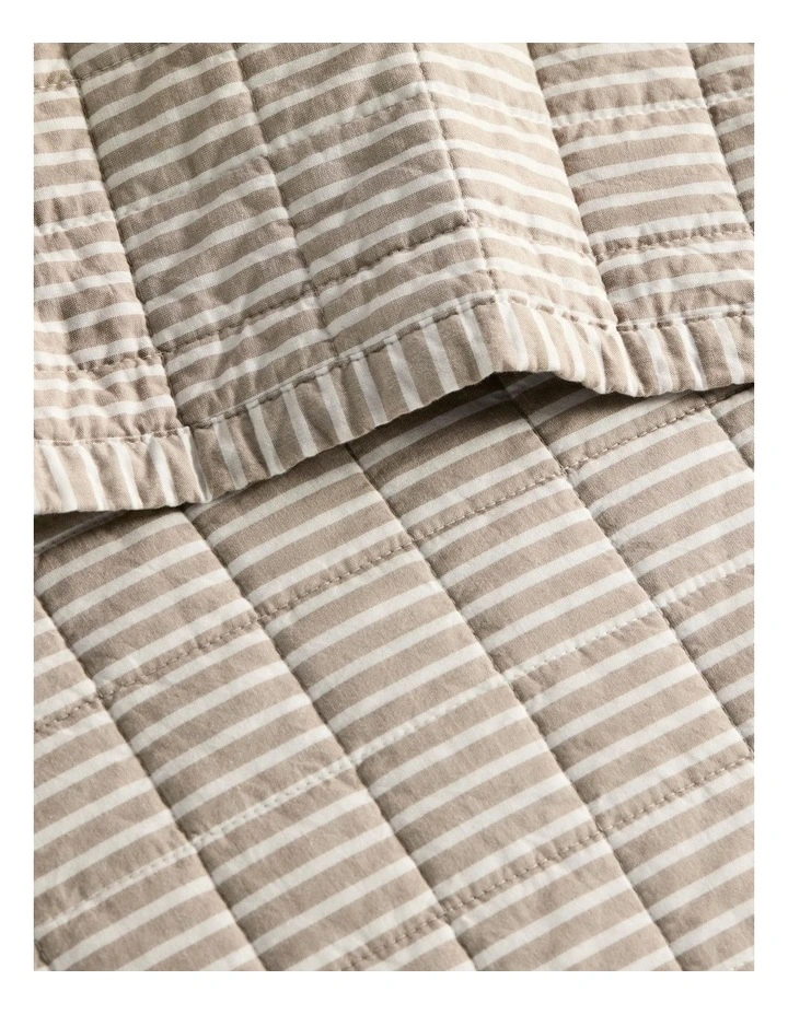 Reilly Stripe Bedcover In Dust 2 Reilly Stripe Bedcover In Dust - Image 2