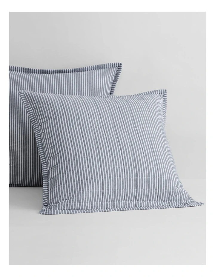 Reilly Stripe European Sham In Atlantic 1 Reilly Stripe European Sham In Atlantic