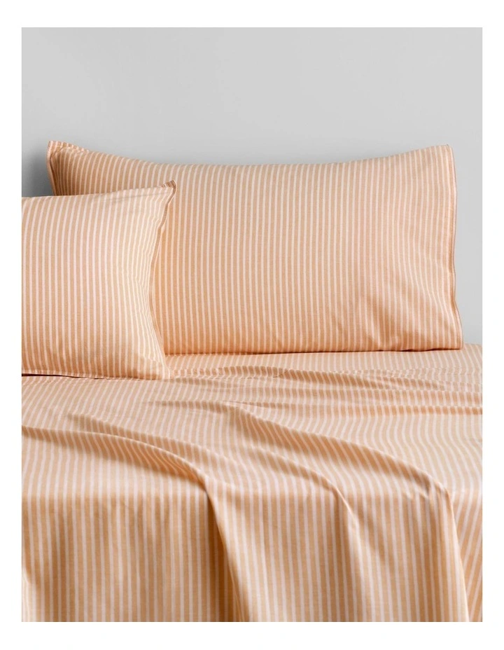 Reilly Stripe Pillowcase Pair In Marmalade 1 Reilly Stripe Pillowcase Pair In Marmalade