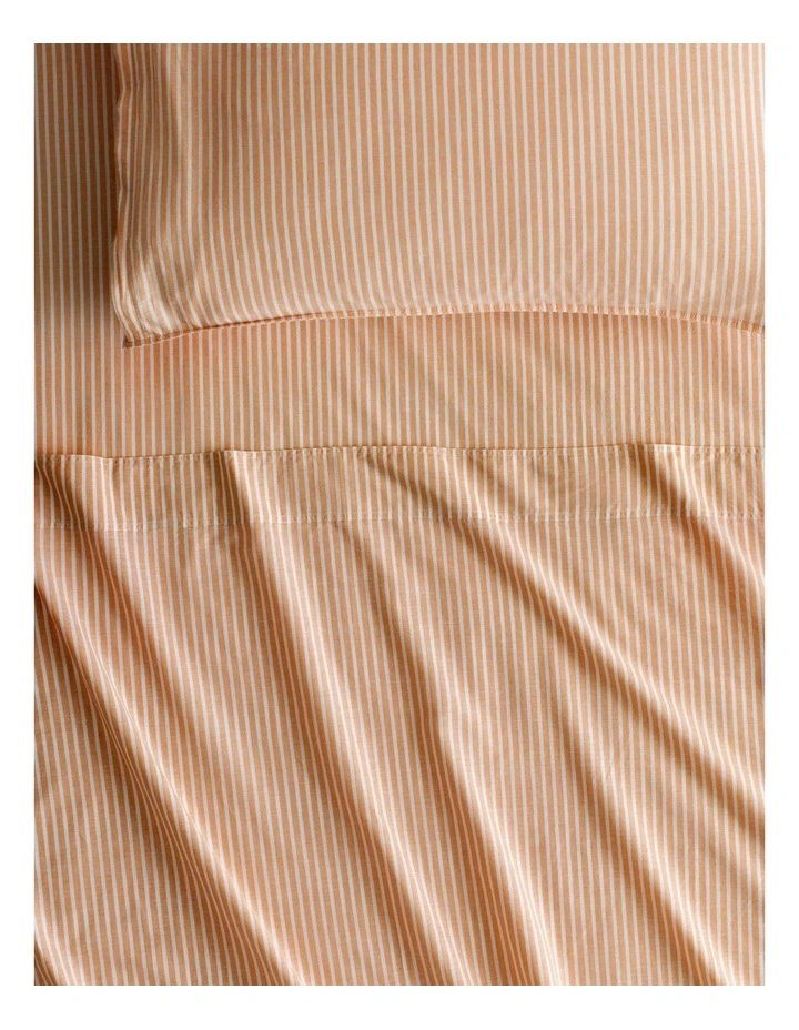 Reilly Stripe Pillowcase Pair In Marmalade 2 Reilly Stripe Pillowcase Pair In Marmalade - Image 2