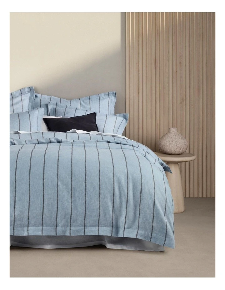 Abbotson Stripe Tailored Pillowcase Pair In Spa 2 Abbotson Stripe Tailored Pillowcase Pair In Spa - Image 2