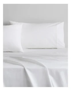 Sheridan 30 Byren Percale Pillowcase Pair In White