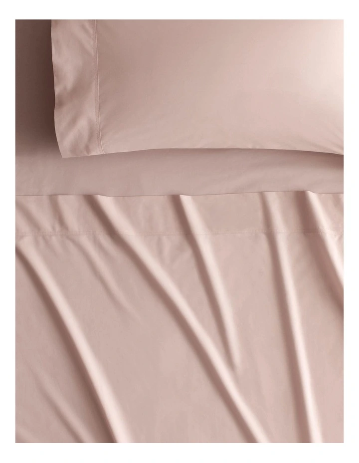 Byren Percale Sheet Set In Lychee 1 Byren Percale Sheet Set In Lychee