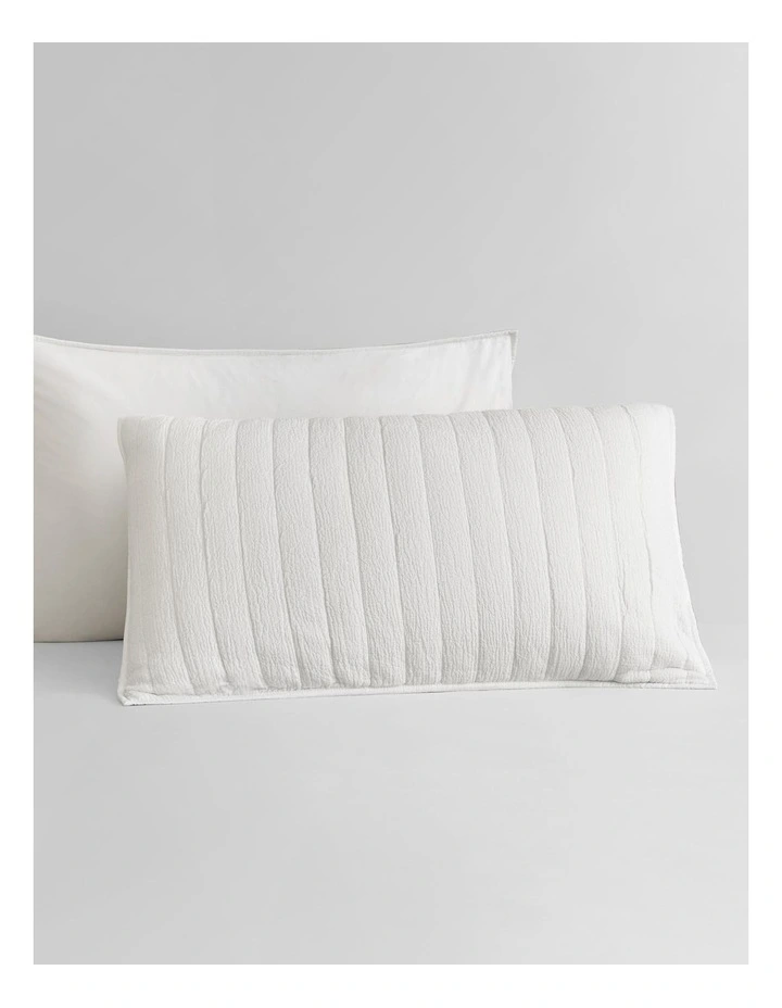 Walshe Tailored Sham In White 1 Walshe Tailored Sham In White