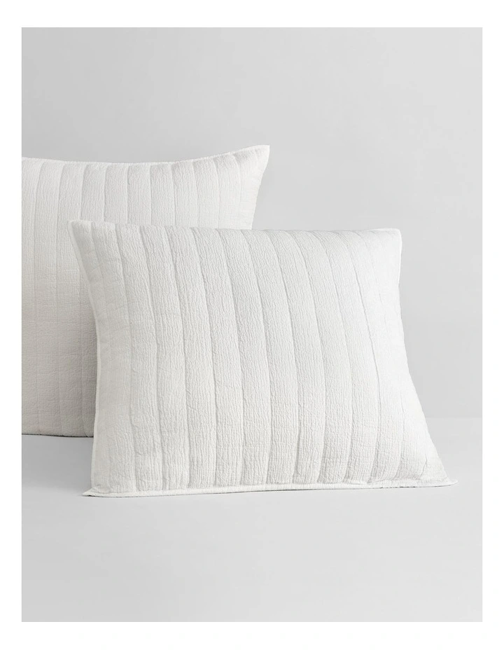 Walshe Tailored European Sham In White 1 Walshe Tailored European Sham In White