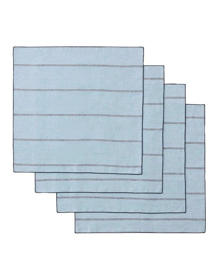 Abbotson Napkin Set Of 4 In Stripe Spa 2 Abbotson Napkin Set Of 4 In Stripe Spa - Image 2