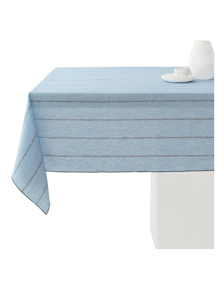 Abbotson Stripe Tablecloth In Spa 1 Abbotson Stripe Tablecloth In Spa