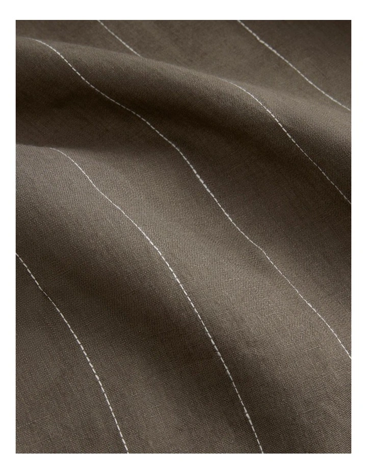 Abbotson Stripe Tailored European Pillowcase In Khaki 3 Abbotson Stripe Tailored European Pillowcase In Khaki - Image 3