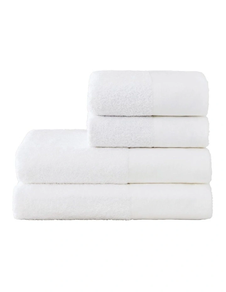 Abbotson Towel Set In White 1 Abbotson Towel Set In White