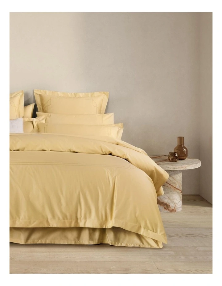 Belltana Tailored Pillowcase Pair In Soft Gold 2 Belltana Tailored Pillowcase Pair In Soft Gold - Image 2