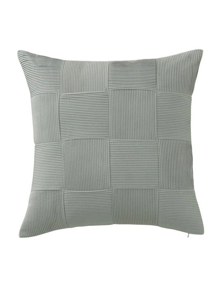 Brannen Square Cushion In Green Smoke 1 Brannen Square Cushion In Green Smoke
