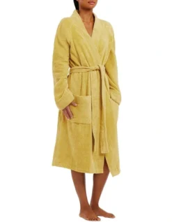 Dideon Unisex Towelling Robe In Citrus
