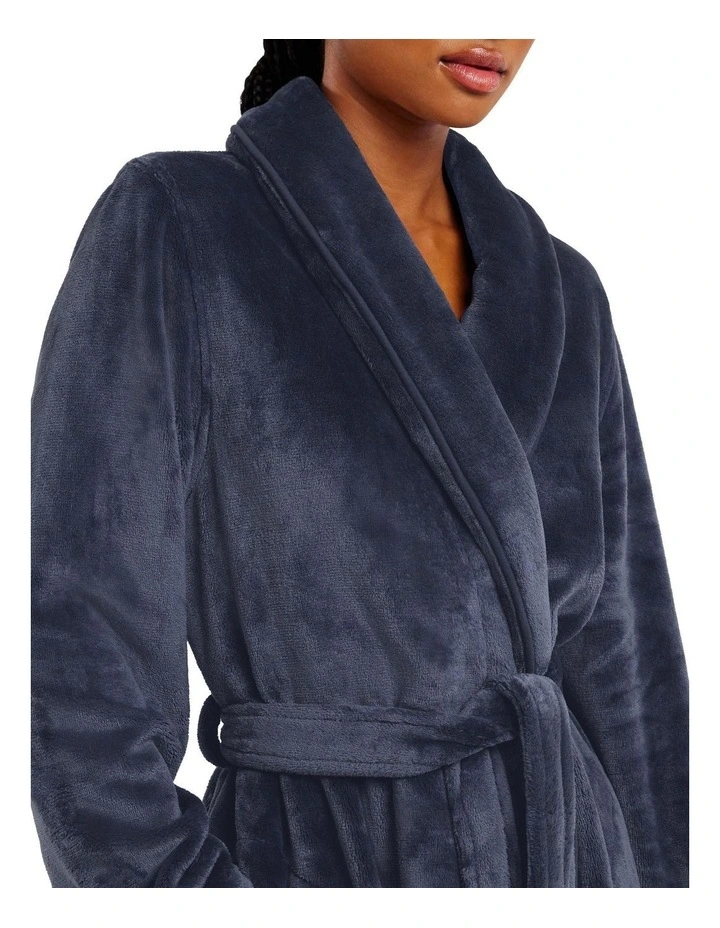 Kerrabee Plush Robe In Carbon 3 Kerrabee Plush Robe In Carbon - Image 3