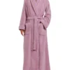 Luxury Egyptian Cotton Robe In Purple Dusk