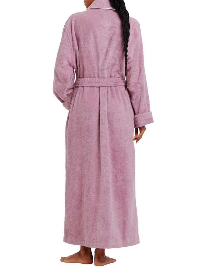 Luxury Egyptian Cotton Robe In Purple Dusk 2 Luxury Egyptian Cotton Robe In Purple Dusk - Image 2