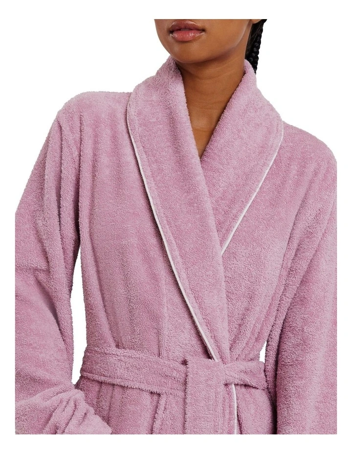 Luxury Egyptian Cotton Robe In Purple Dusk 3 Luxury Egyptian Cotton Robe In Purple Dusk - Image 3