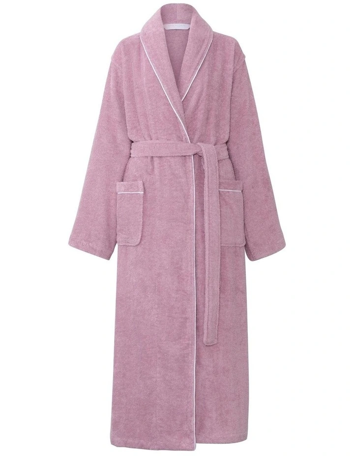 Luxury Egyptian Cotton Robe In Purple Dusk 4 Luxury Egyptian Cotton Robe In Purple Dusk - Image 4