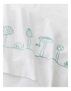 Kids Mushroom Garden Embroidered Flat Sheet Set In White 6 Kids Mushroom Garden Embroidered Flat Sheet Set In White -Sheridan 989002720 3 720x928