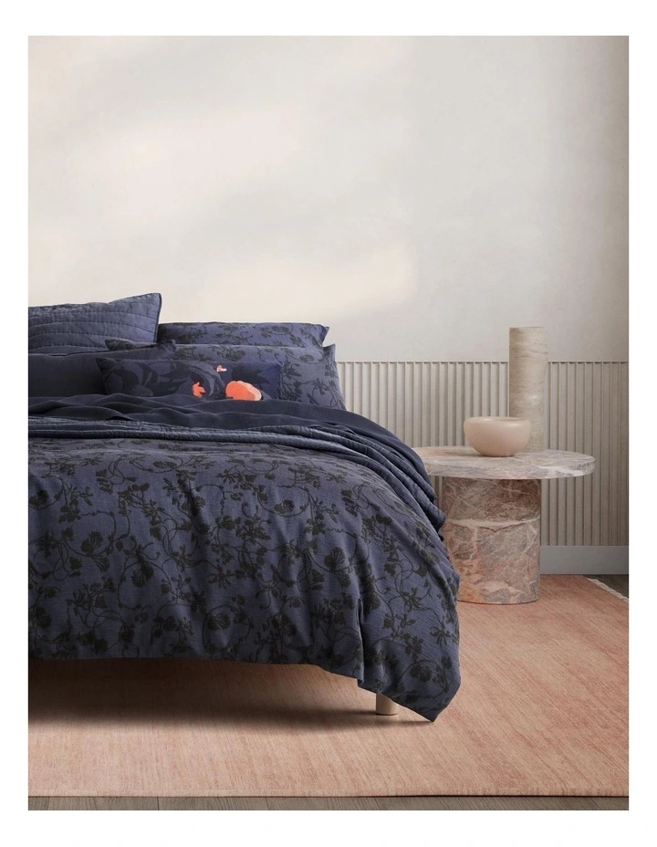 Nisha European Pillowcases In Deep Indigo 2 Nisha European Pillowcases In Deep Indigo - Image 2