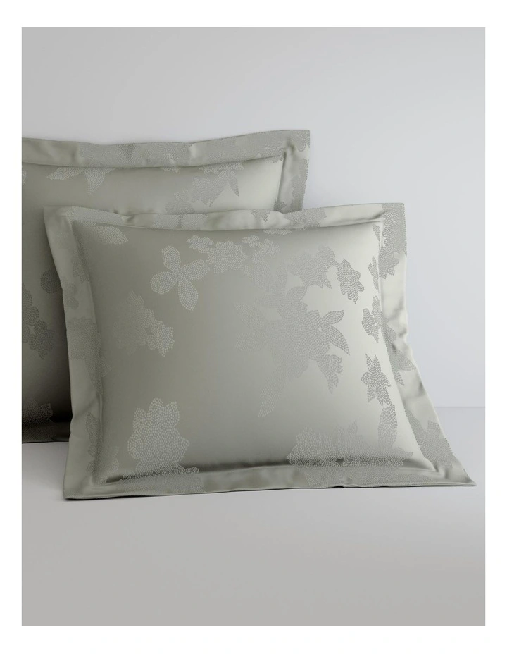 Sabal Tailored European Pillowcase In Green Smoke 1 Sabal Tailored European Pillowcase In Green Smoke