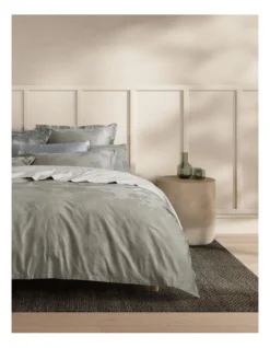 Sheridan 10 Sabal Tailored Quilt Cover In Green Smoke