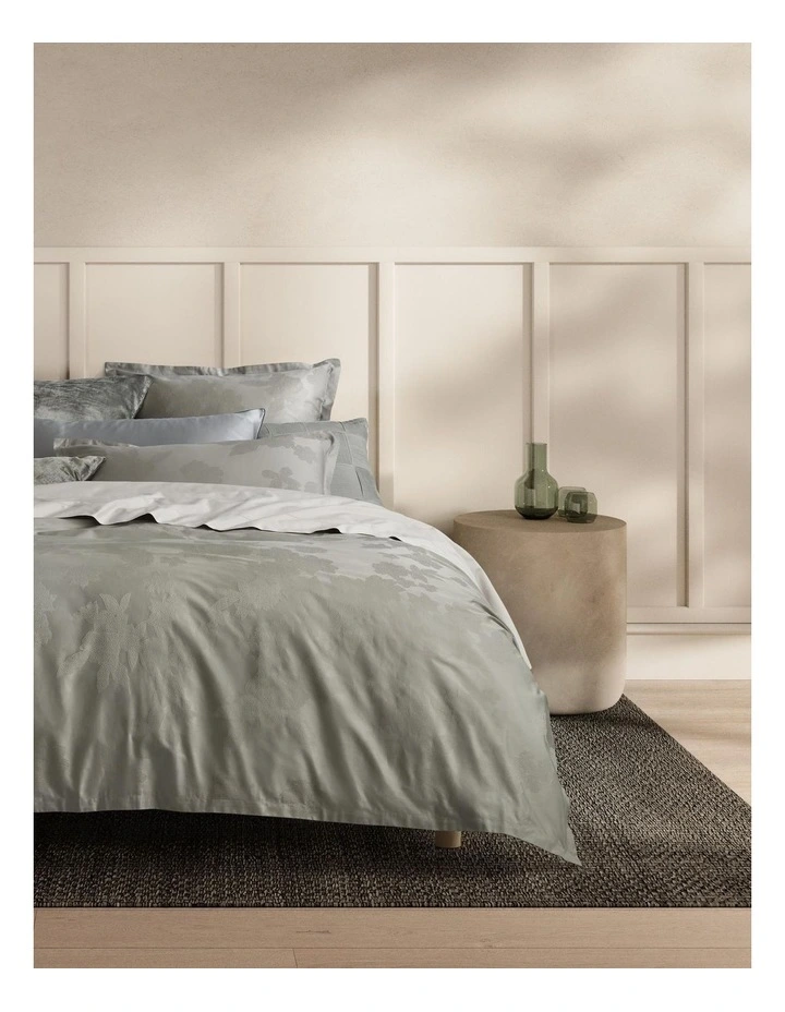 Sabal Tailored Quilt Cover In Green Smoke 1 Sabal Tailored Quilt Cover In Green Smoke