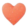 Sunny Heart Novelty Cushion In Papaya