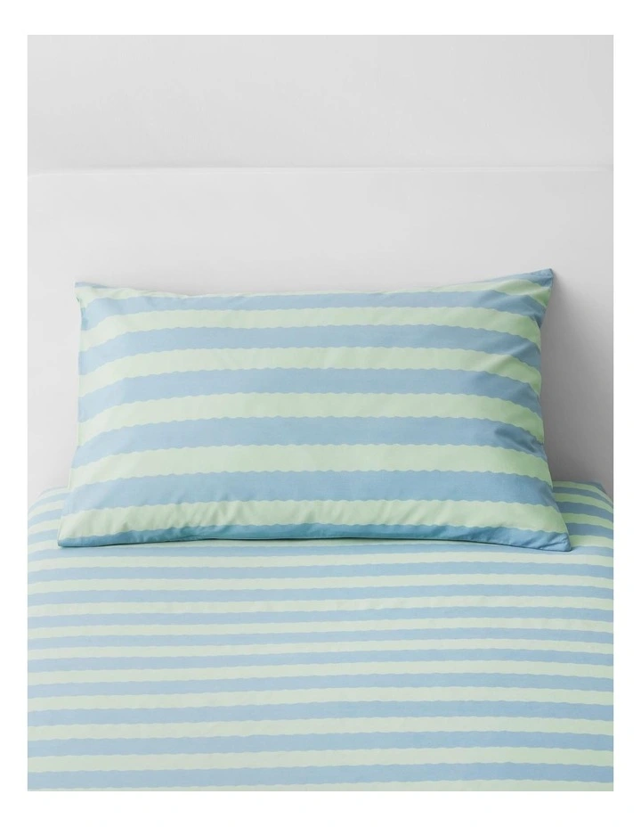 Wiggle Stripe Sheet Set In Mint 1 Wiggle Stripe Sheet Set In Mint