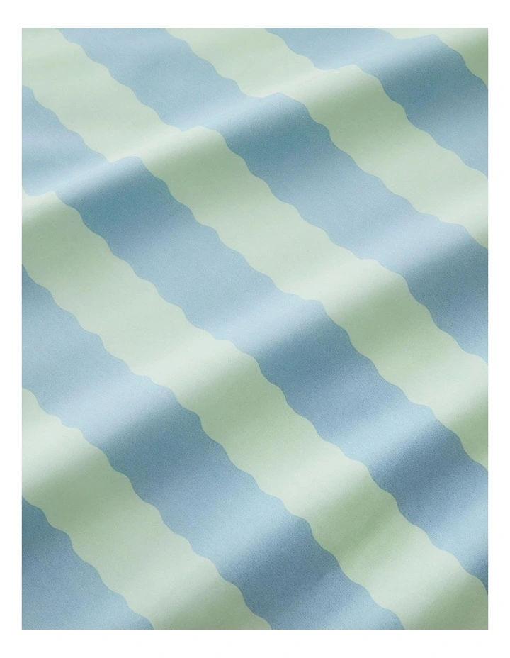 Wiggle Stripe Sheet Set In Mint 3 Wiggle Stripe Sheet Set In Mint - Image 3