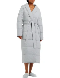 Cocoon Robe In Grey Marle